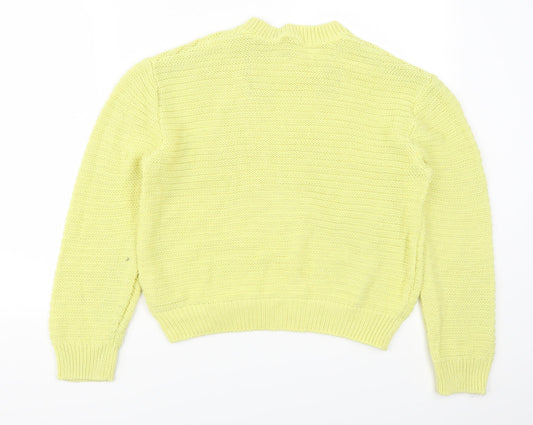 H&M Womens Yellow Pullover Jumper Size M