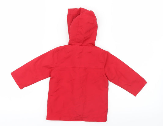 George Girls Red Trench Coat Coat Size 6-9 Months