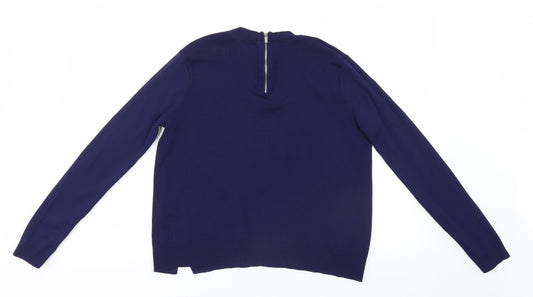 Topshop Womens Blue Knit Pullover Jumper Size 8