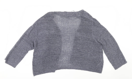 David Jones Womens Blue Knit Cardigan Jumper Size L