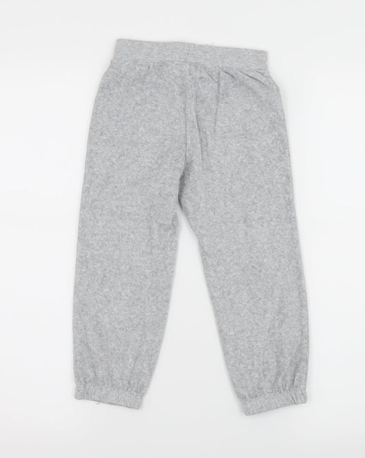 Lupliu Girls Grey Jersey Jogger Trousers Size 2 Years