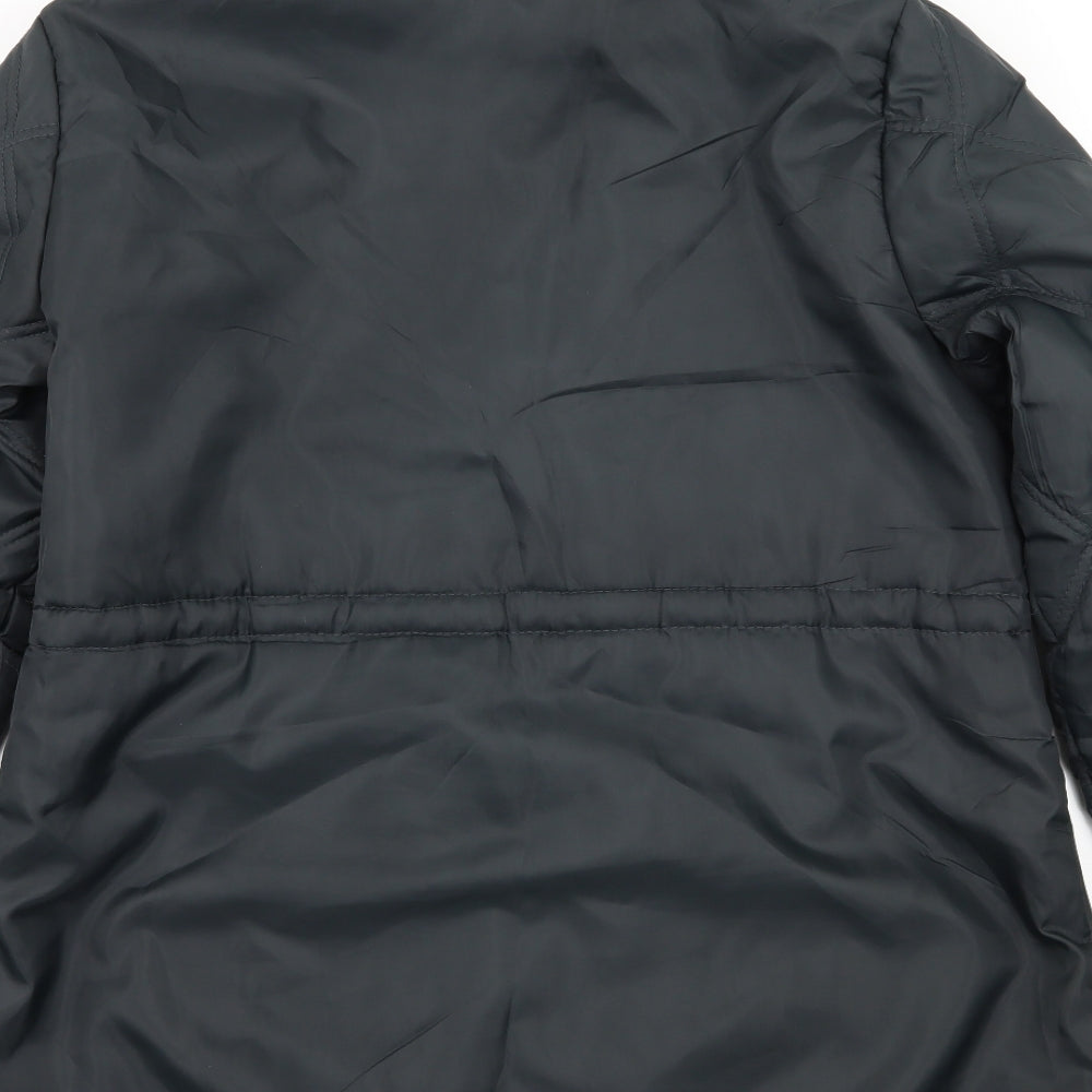 Preworn Womens Black Overcoat Coat Size 10