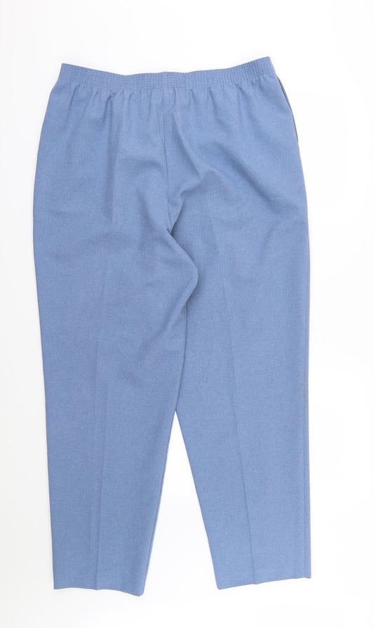 Allison Daley Womens Blue Rayon Trousers Size 18 L30 in