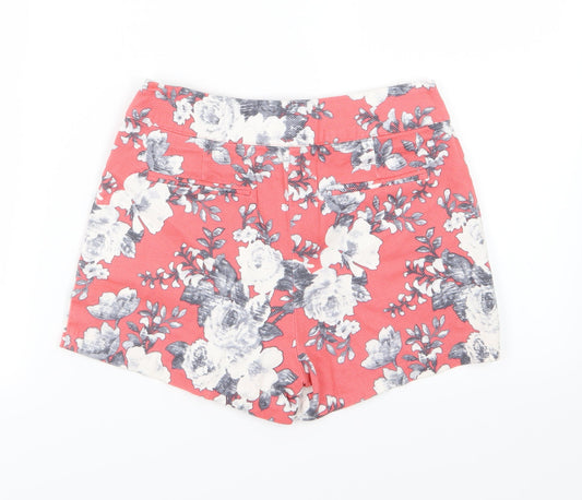 Glassons Womens Pink Floral Sailor Shorts Size 6
