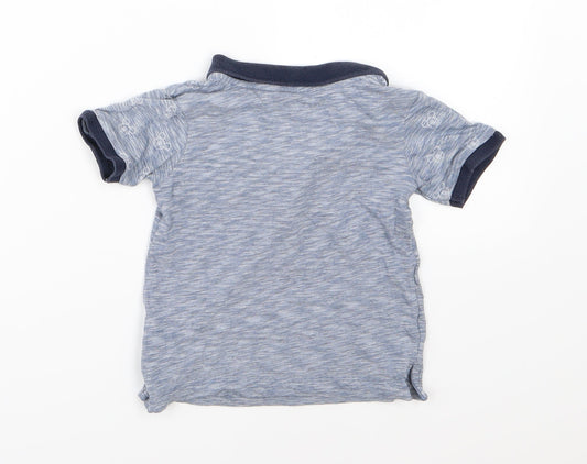 Matalan Boys Blue Jersey Basic Polo Size 3-4 Years - mickey mouse