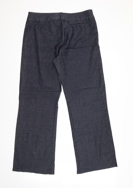 New Look Womens Blue Trousers Size 16 L29 in