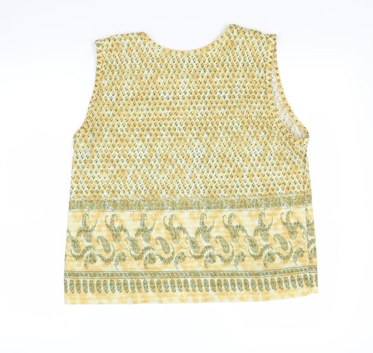 Pleat Pleat Womens Gold Basic Blouse Size XL