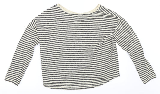 NEXT Womens Beige Striped Pullover Jumper Size 10