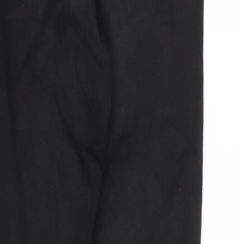 Brand and care label for Denim & Co. women’s black denim skinny jeans, size UK 8, 30-inch leg