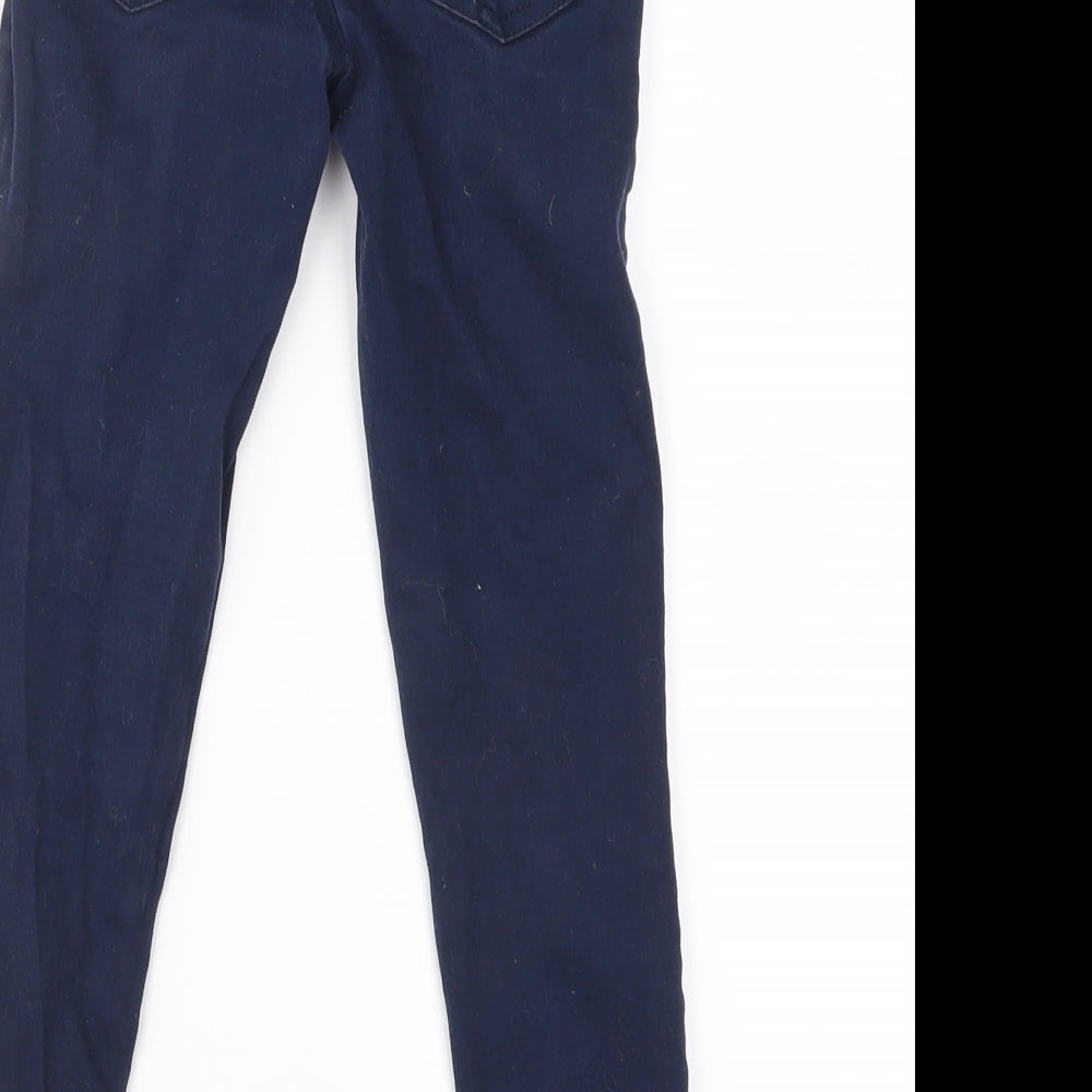 Brand and care label for Denim & Co. girls’ black denim skinny jeans, size 5-6, years - distressed