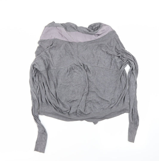 Miss Selfridge Womens Grey Cardigan Jumper Size 8