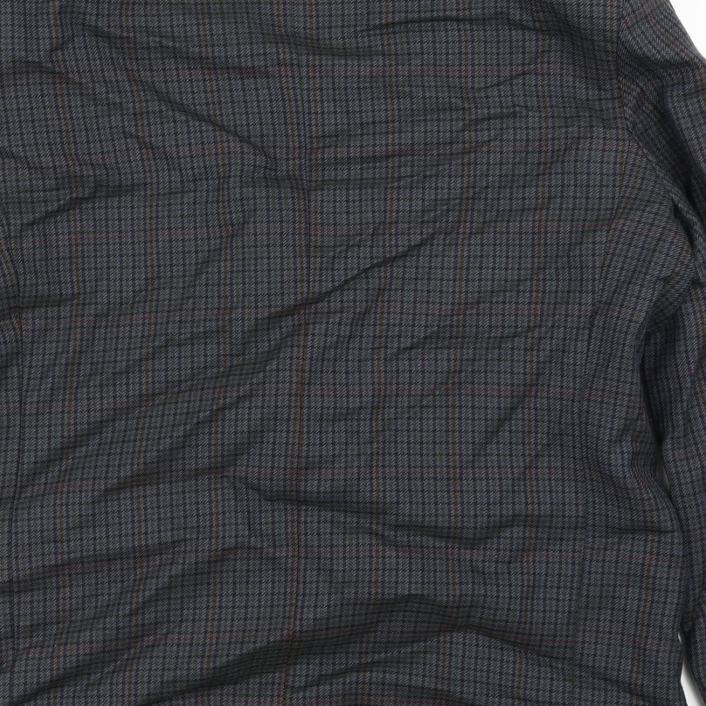 Brand and care label for Debenhams men’s grey jacket blazer, size 42