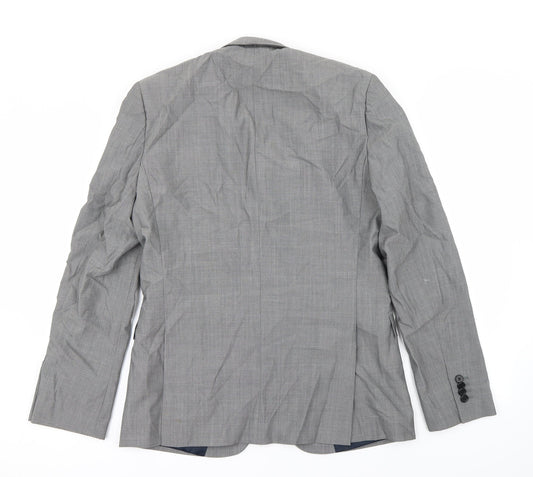 Topman Mens Grey Jacket Blazer Size 38