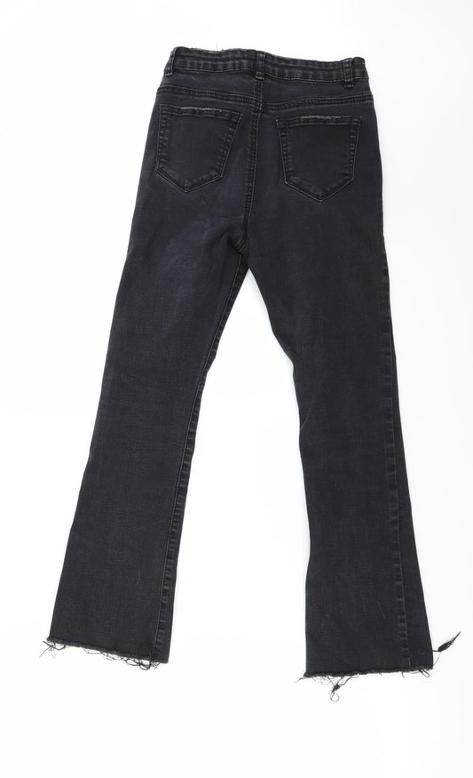 Preworn Womens Black Straight Jeans Size 8 L25 in