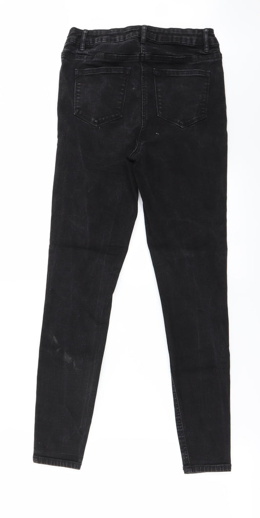 Papaya Womens Black Straight Jeans Size 10 L25 in