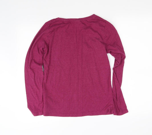 Disney Womens Purple Basic T-Shirt Size 10
