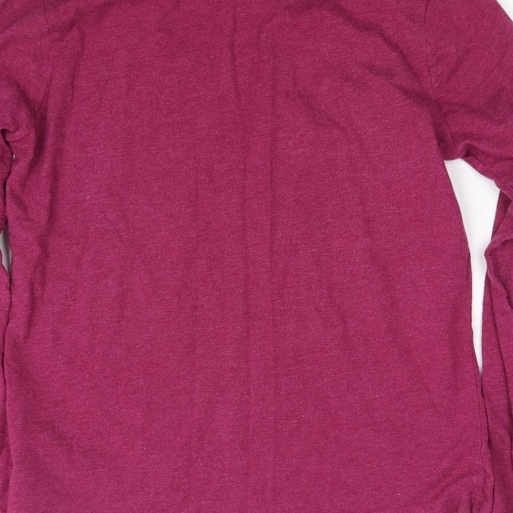Brand and care label for Disney women’s purple basic t-shirt, size UK 10