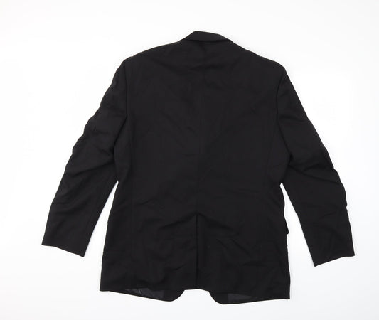 Preworn Mens Black Jacket Suit Jacket Size 40