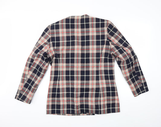 Preworn Womens Blue Check Jacket Size 14