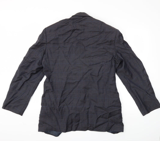 Marks and Spencer Mens Blue Check Jacket Suit Jacket Size 42