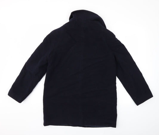 David Barry Womens Blue Overcoat Coat Size 12