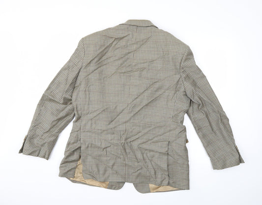 Marks and Spencer Mens Brown Check Jacket Suit Jacket Size 42