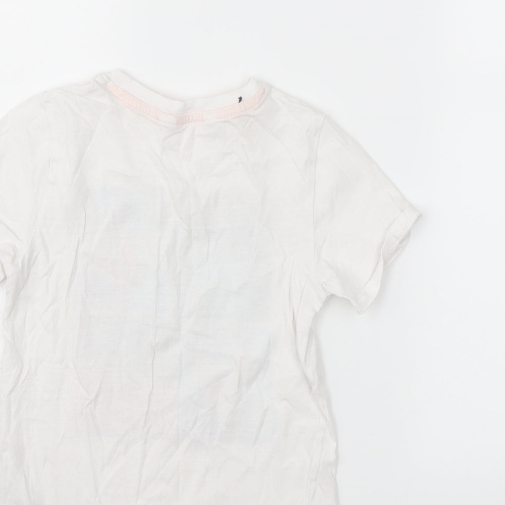 H&M Boys White Basic T-Shirt Size 5-6 Years