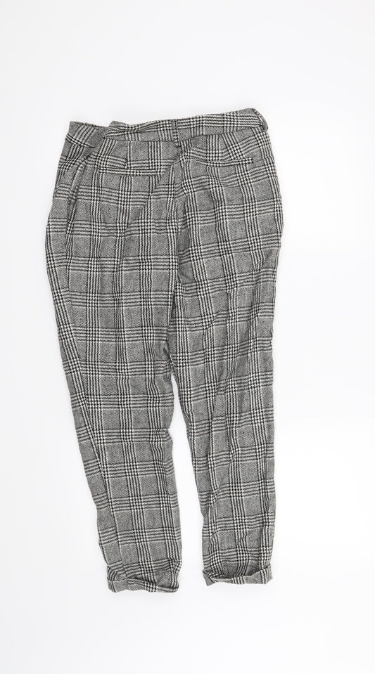 FOREVER 21 Womens Black Houndstooth Trousers Size S L25 in