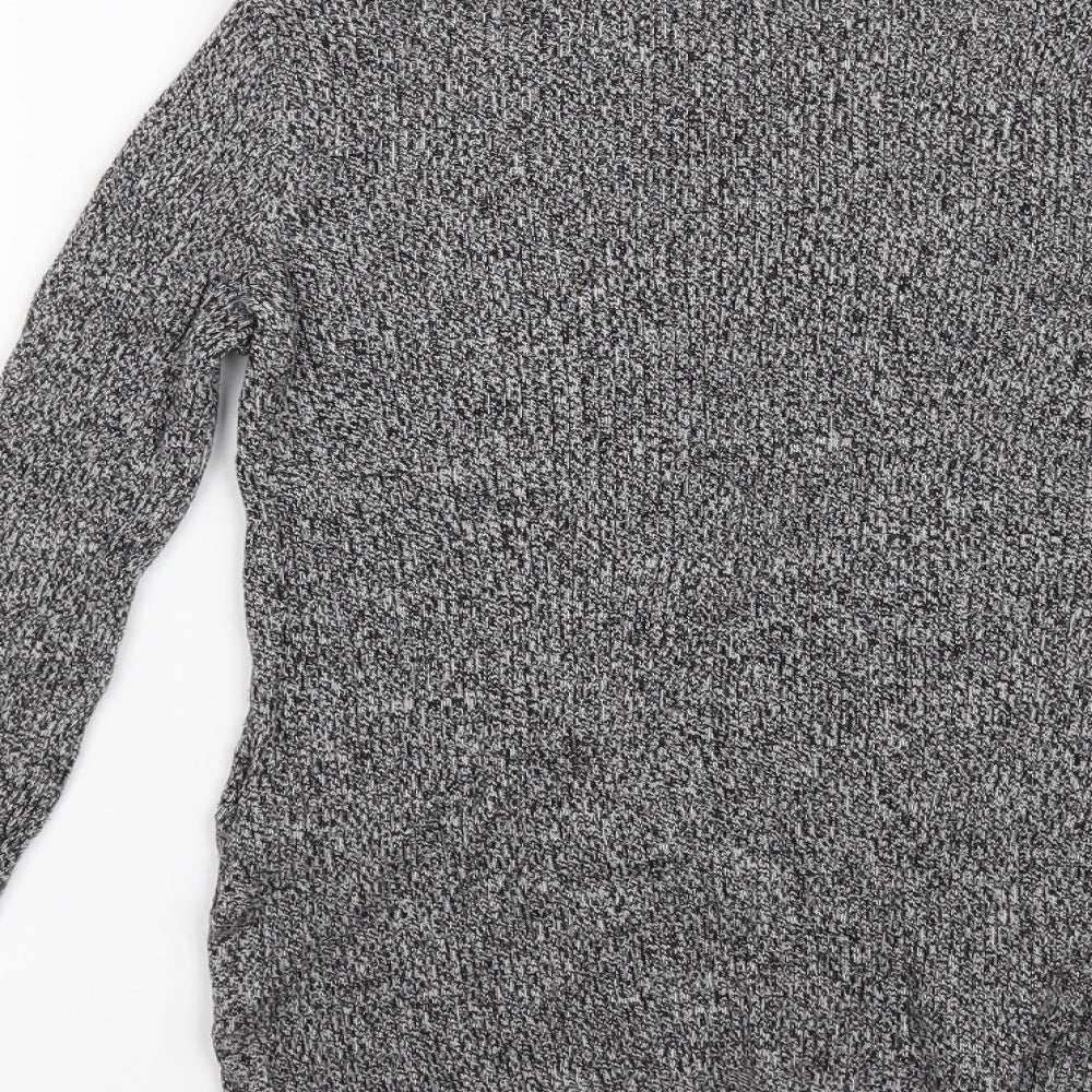 Brand and care label for H&M women’s grey jumper, size S