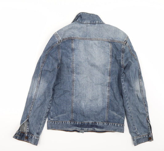 Easy Womens Blue Jacket Coat Size S