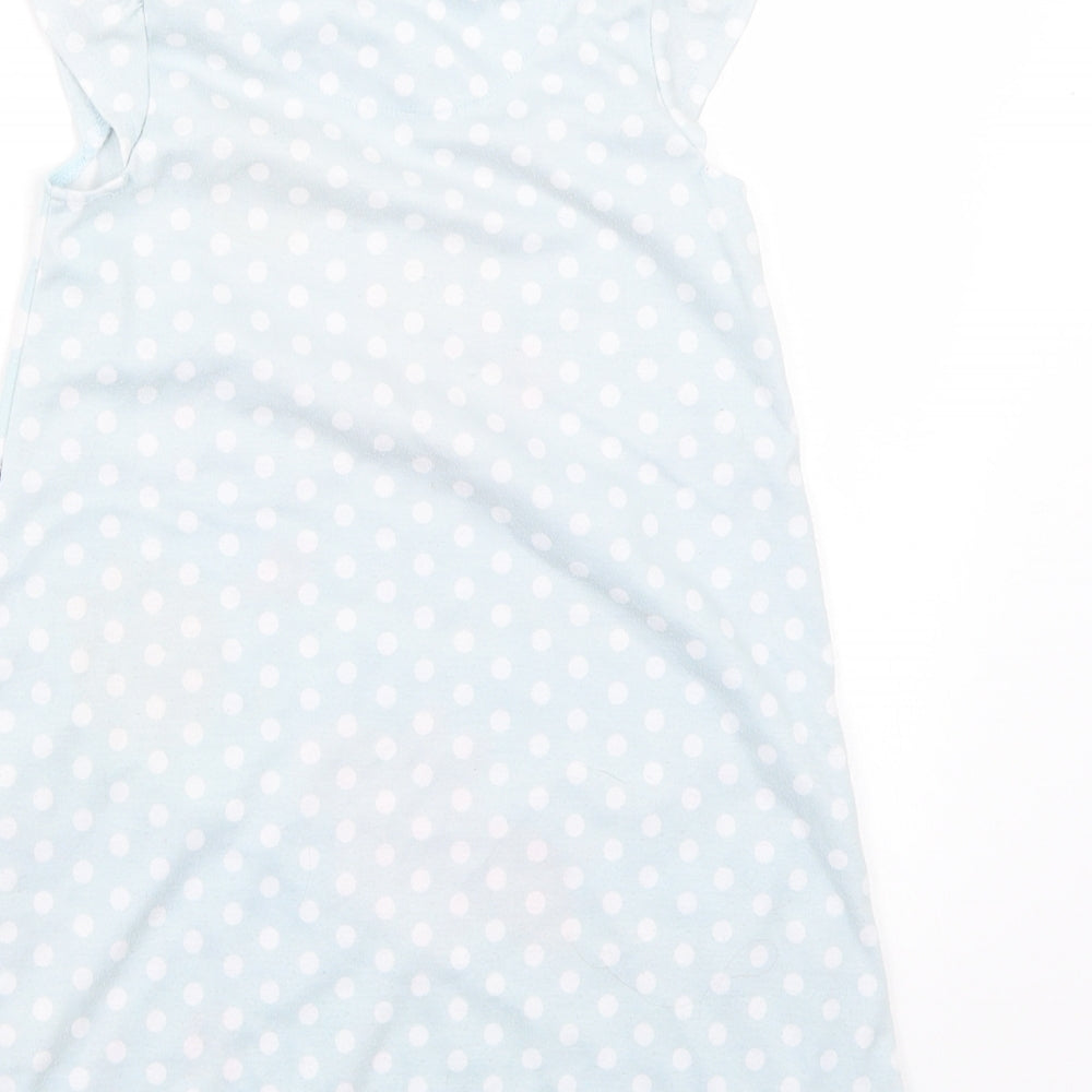 Brand and care label for Pepper pig girls’ blue a-line, size 12, months