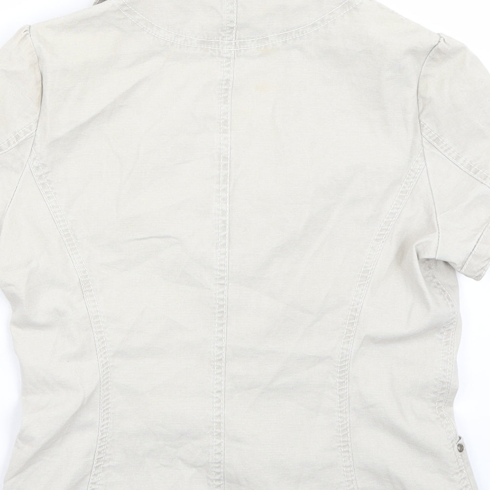 APANAGE Womens Beige Jacket Coat Size 10
