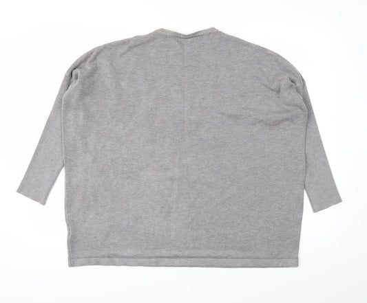 Seint Womens Grey Pullover Jumper Size M