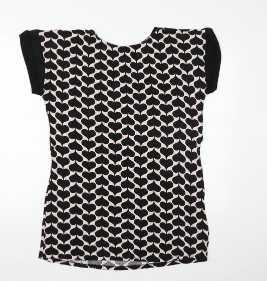 Select Womens Black T-Shirt Dress Size 12
