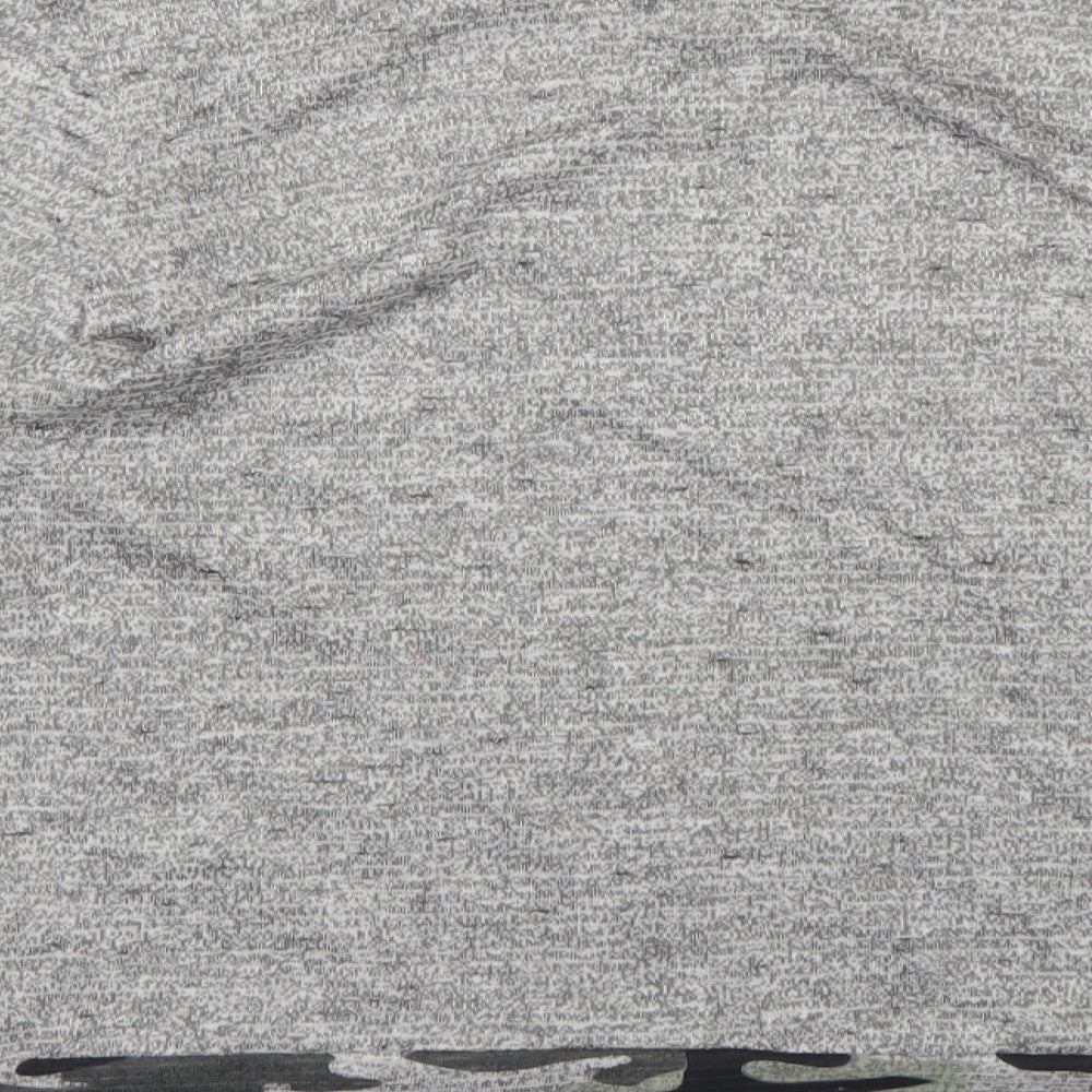 Brand and care label for Gold Digga women’s grey camouflage knit jumper, size UK 14