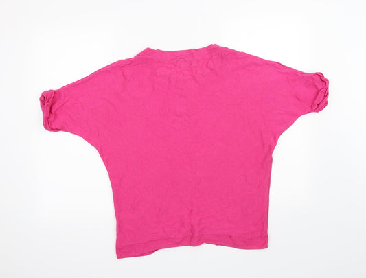 Monsoon Womens Pink Basic T-Shirt Size M