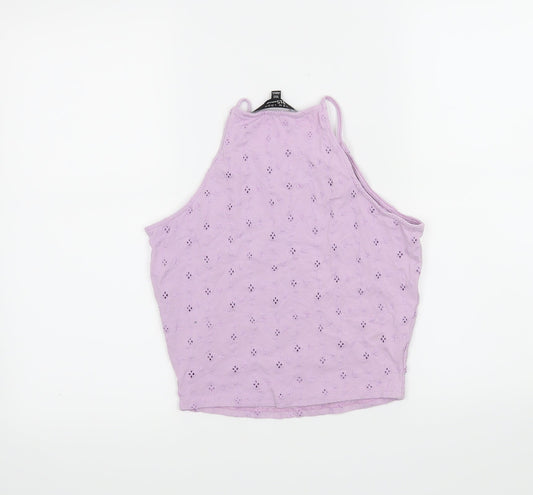 New Look Girls Purple Cropped Tank Size 14-15 Years