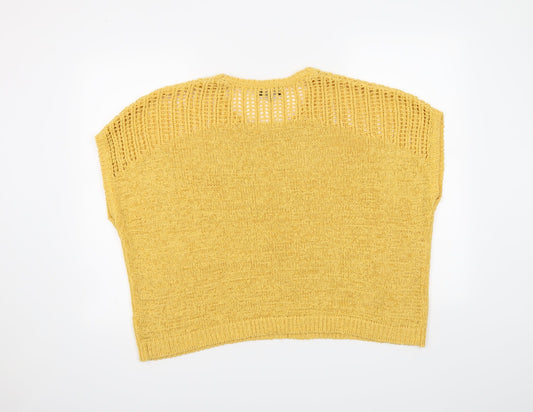 Peacocks Womens Yellow Pullover Jumper Size M