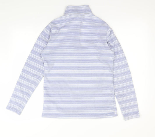 Higear Womens Purple Striped Henley Jumper Size 10