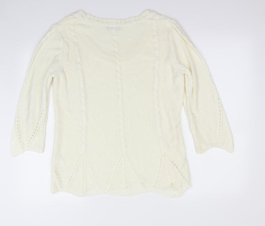 Per Una Womens Ivory Pullover Jumper Size M