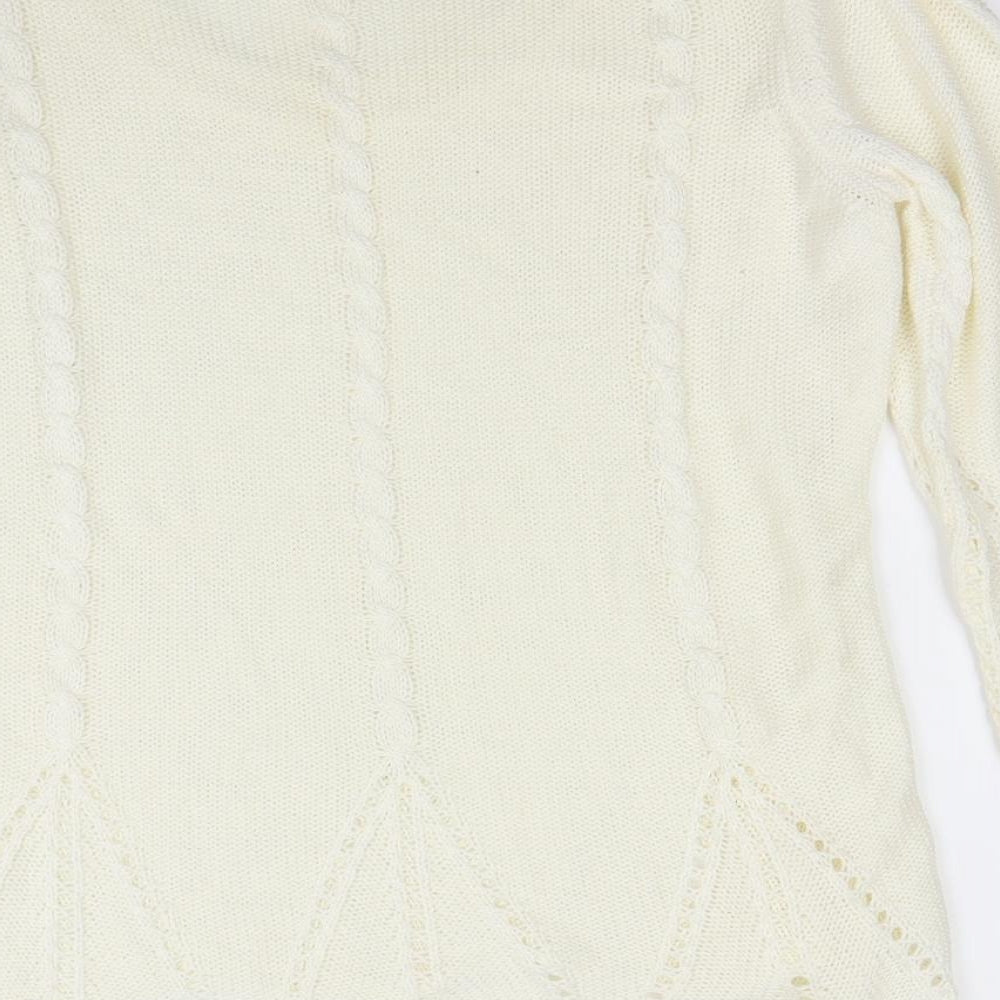Brand and care label for Per Una women’s ivory jumper, size M