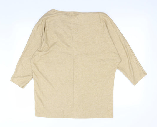 Dorothy Perkins Womens Beige Pullover Jumper Size 14