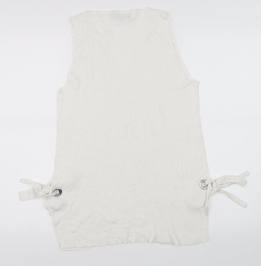 NEXT Womens White Pullover Jumper Size 16