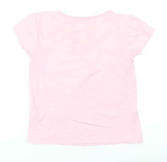 Vintage Angels Girls Pink Basic T-Shirt Size 9 Years