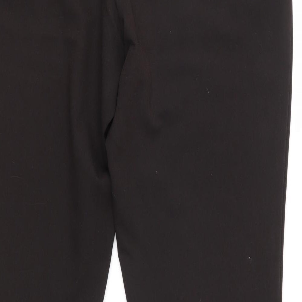 Brand and care label for Dorothy Perkins women’s black trousers, size UK 10, 27-inch leg