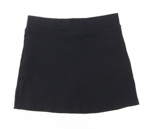 Marks and Spencer Girls Black A-Line Skirt Size 6-7 Years