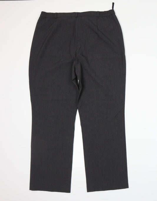 Marks and Spencer Womens Grey Trousers Size 14 L26 in