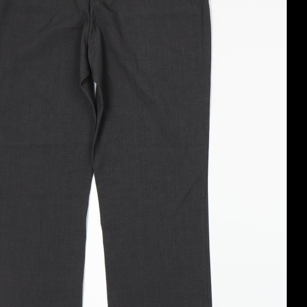 Brand and care label for Marks & Spencer women’s grey trousers, size UK 14, 26-inch leg