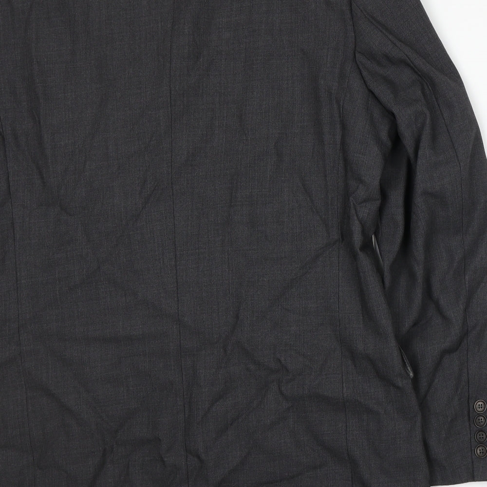 Brand and care label for Blazer men’s grey jacket suit jacket, size L