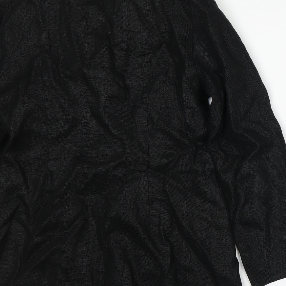 Brand and care label for Wallis women’s black jacket suit jacket, size UK 14